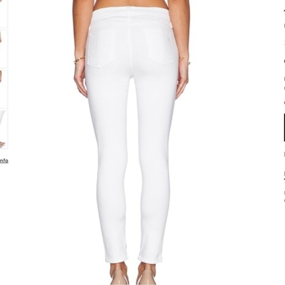 Rag & bone Zipper Capri Skinny Jeans in Bright White Shredded Size 26 - Picture 2 of 11